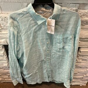 Tommy Bahama Blue Casual Button Down Shirt
